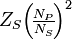 Z_S\!\left(\!\tfrac{N_P}{N_S}\!\right)^2\!\!